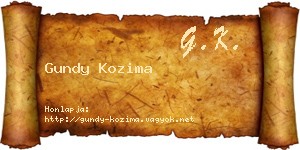 Gundy Kozima névjegykártya